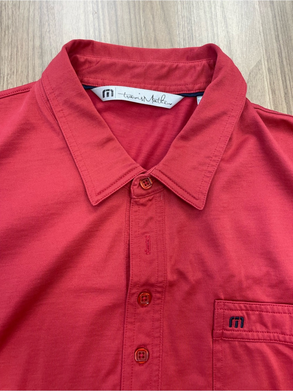 Travis Mathew Red Short-Sleeve logo polo Shirt